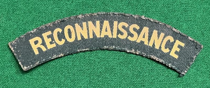 WWII Printed Reconnaissance Corps Shoulder Title.