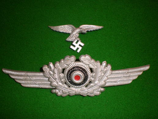 Luftwaffe Cap Eagle and Wreath.