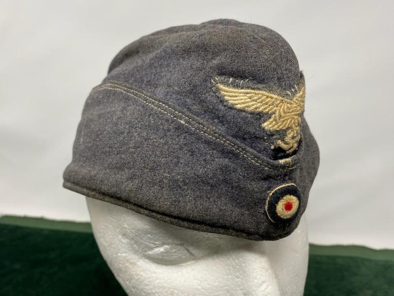 A PROPERLY USED LUFTWAFFE SIDE/OVERSEAS CAP.