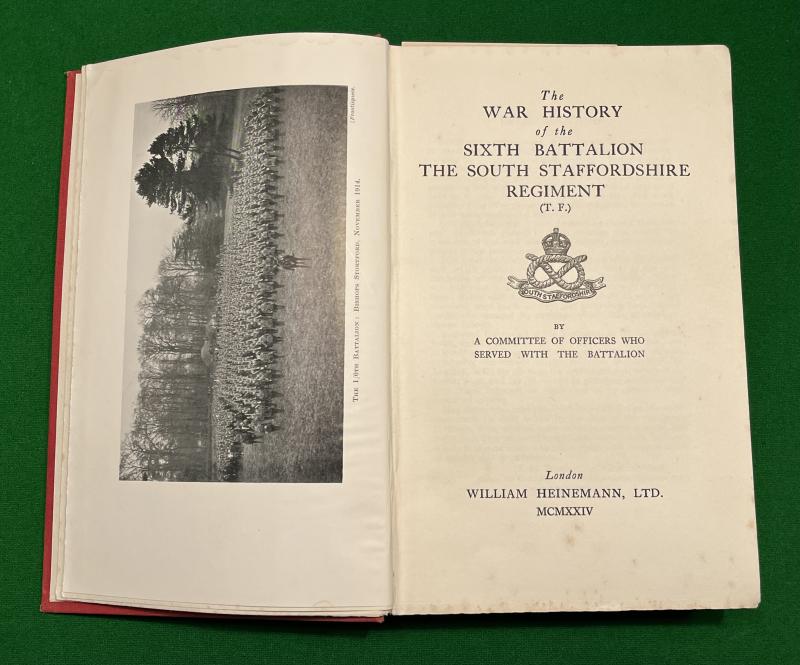 WW1 History of 6th Battalion S.Staffs Regt.