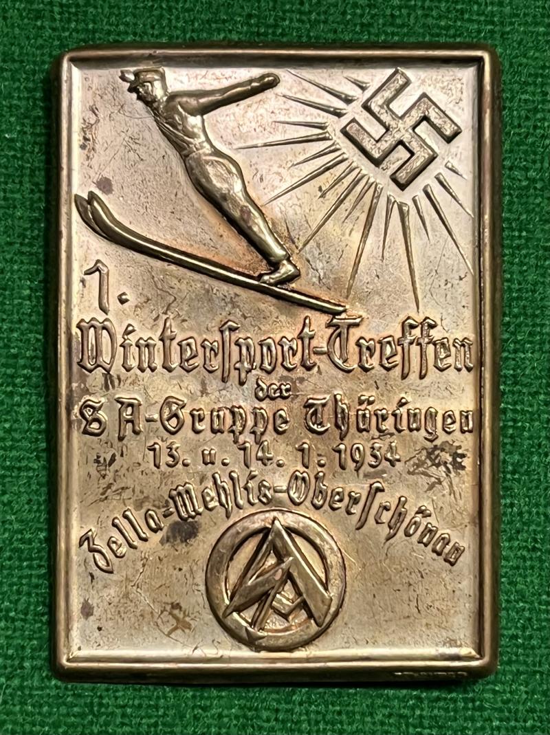 1934 SA-Group Thüringen Wintersport Meeting Daybadge