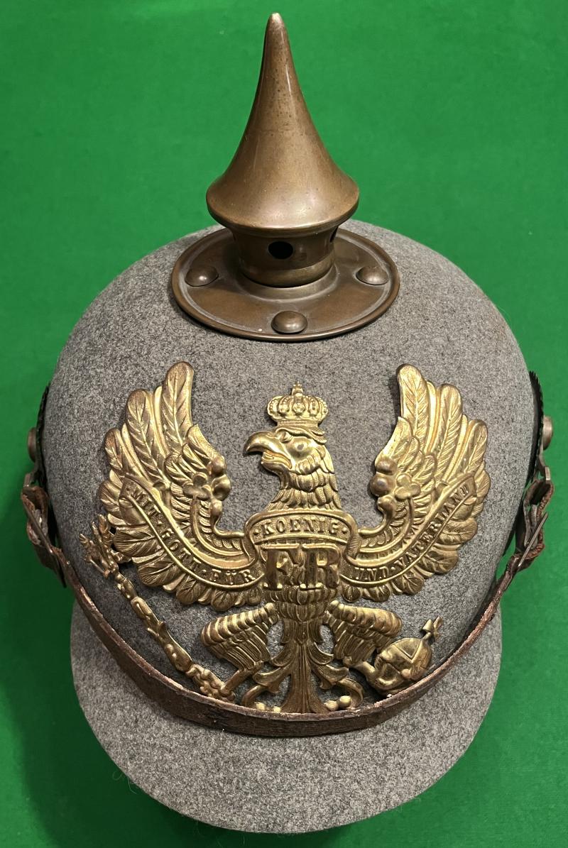 Prussian Infantry Regt.157 Ersatz Pickelhaube.