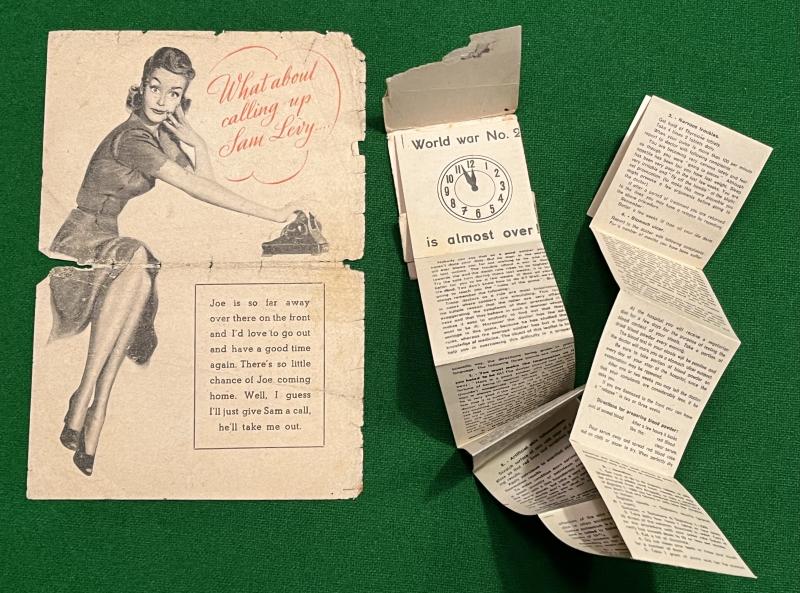 1944 German Propaganda Leaflets.