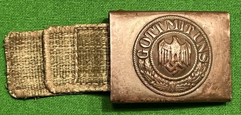 Tropical Wehrmacht/Heer Steel Buckle & Tab.