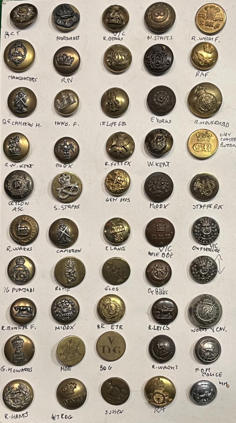 British Cap/Mess Button collection.