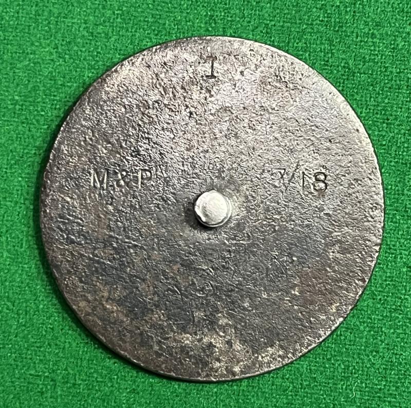 WWI British No.36 Mills Rifle Grenade Gas Check Plate