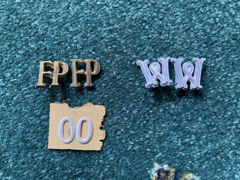 THREE SETS OF THIRD REICH EPAULETTE CYPHERS.