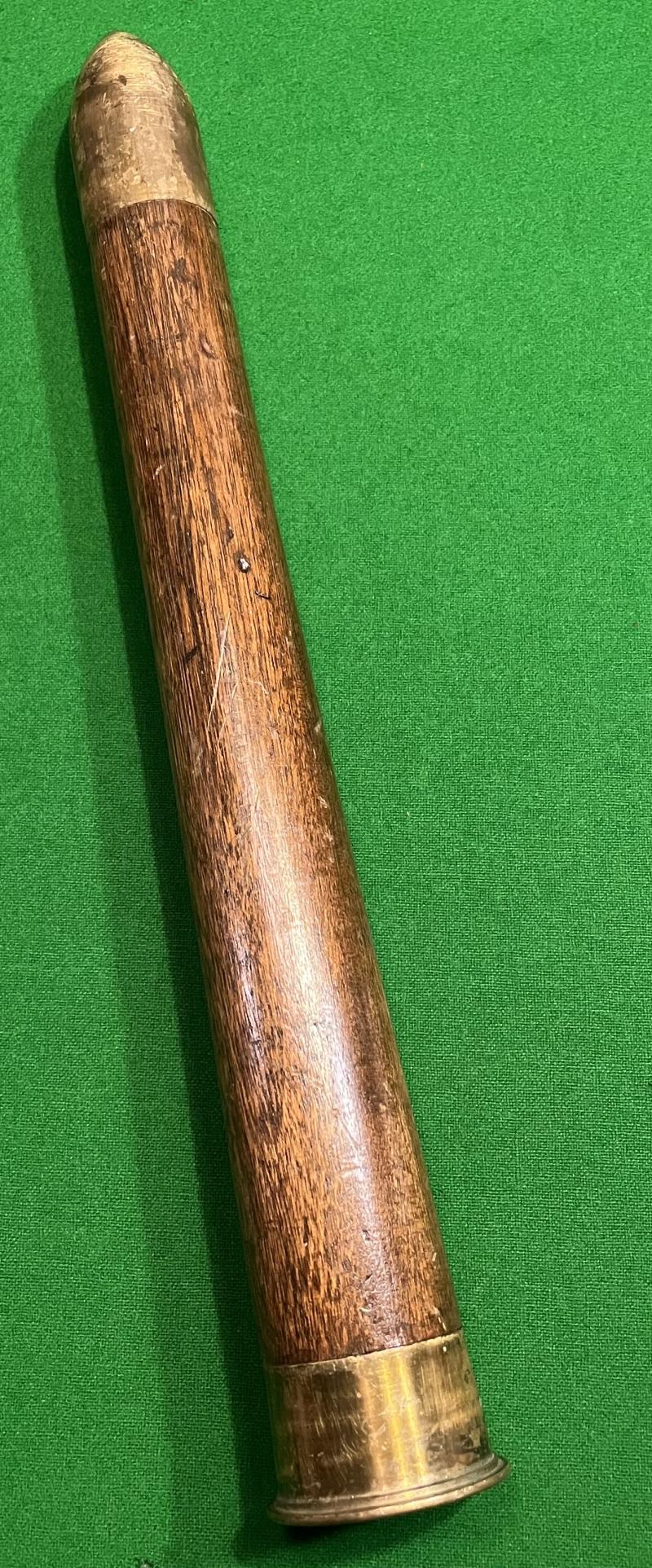 WW2 British 2pr Weighted Brass Drill Round.