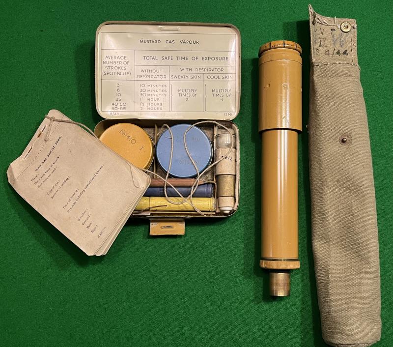 British WW2 Mustard Gas testing kit & Sampling Pump.