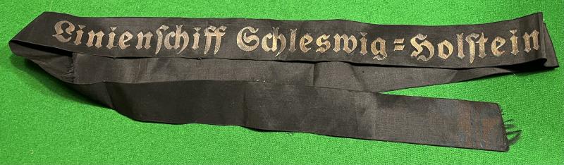 Kriegsmarine Linienschiff Schleswig-Holstein Cap Tally.