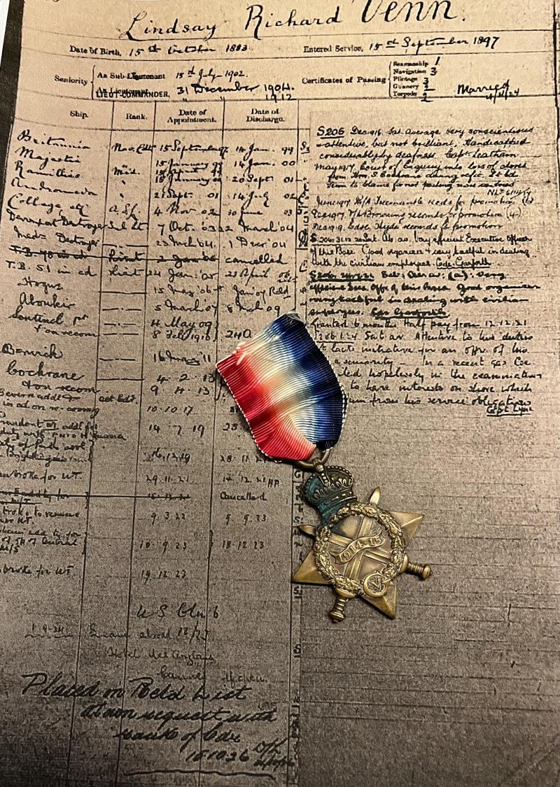 WW1 1914-15 Star Lt.Cmdr.L.R.Venn RN