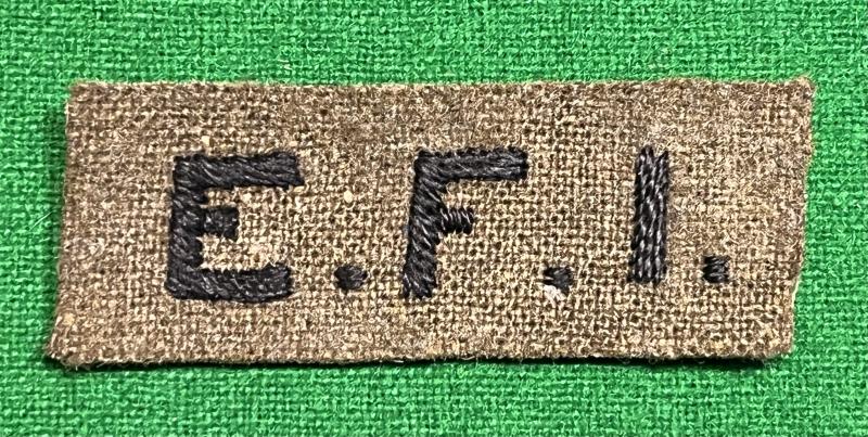 E.F.I. Shoulder title.
