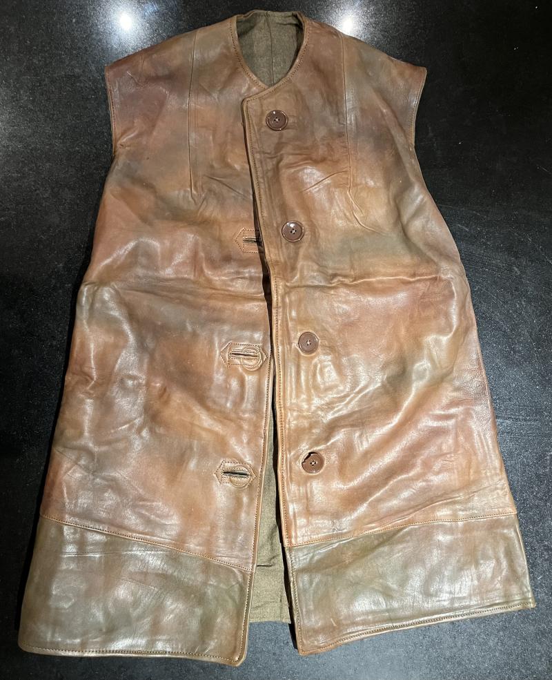 British Camouflaged ATS Leather Jerkin.