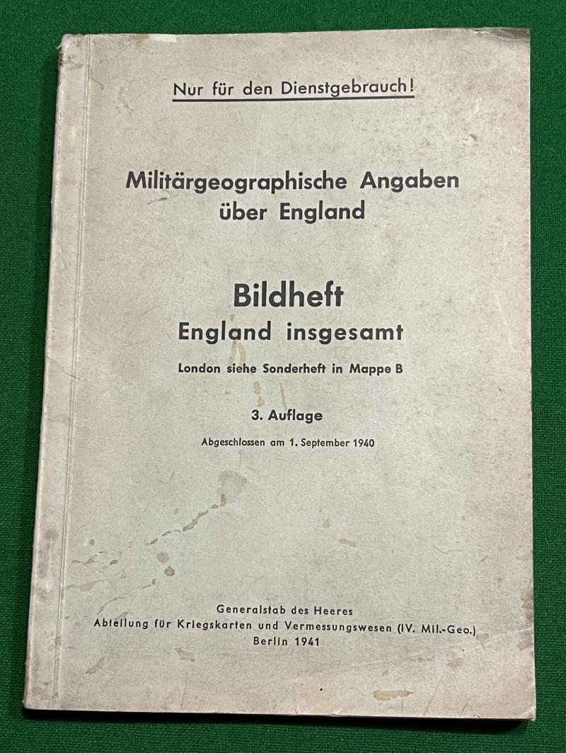 Militargeographische Angaben Uber England Bildheft England Insegesant London Siehe Sondereheft in Mappe B