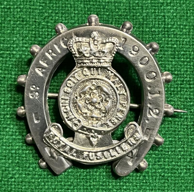 Royal Fusiliers Boer War Silver Sweetheart Brooch.