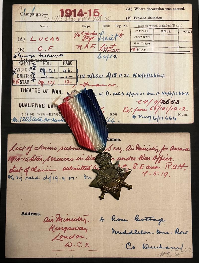 WW1 1914-15 Star - Officer Yorkshire Regt & RFC.