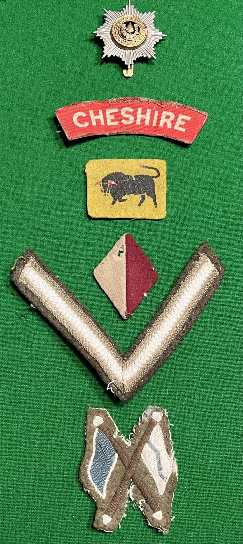 WW2 Cheshire 159th Brigade insignia grouping.