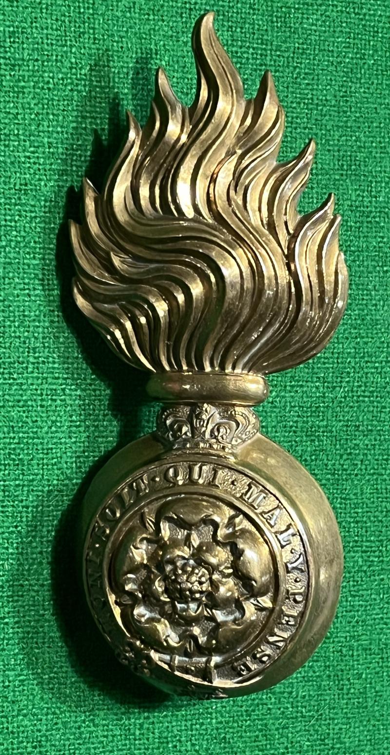 Royal Fusiliers City of London Regt. Victorian OR's fur-cap grenade badge