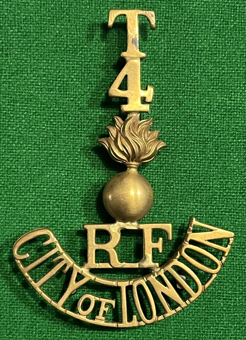 T4 Royal Fusiliers City of London Shoulder Title.