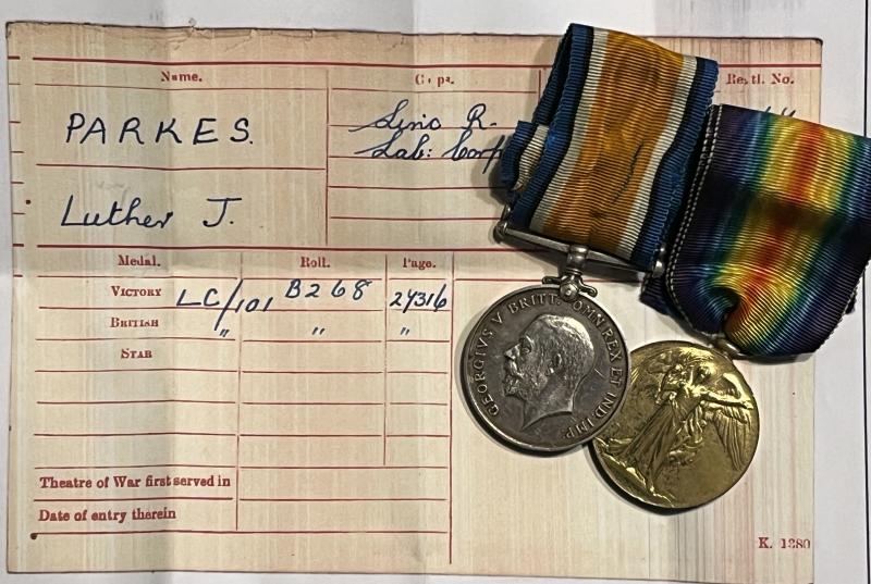 WW1 War & Victory Pair - Lincolnshire Regt.