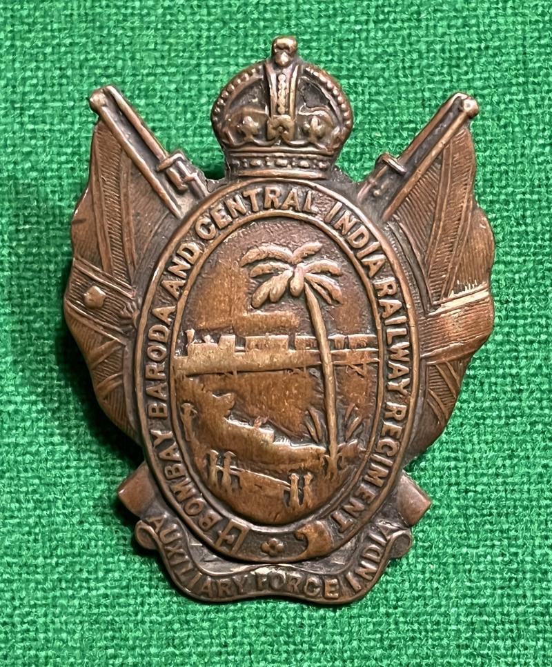 Bombay Baroda & Central India Railway Regiment AFI Cap Badge