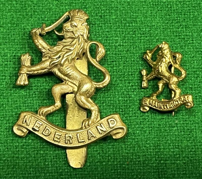 WW2 British made Dutch Army cap badge & sweetheart.
