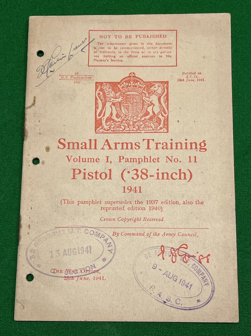 S.A.T.Vol.I No.1 Pistol ( .38-inch ) 1941.