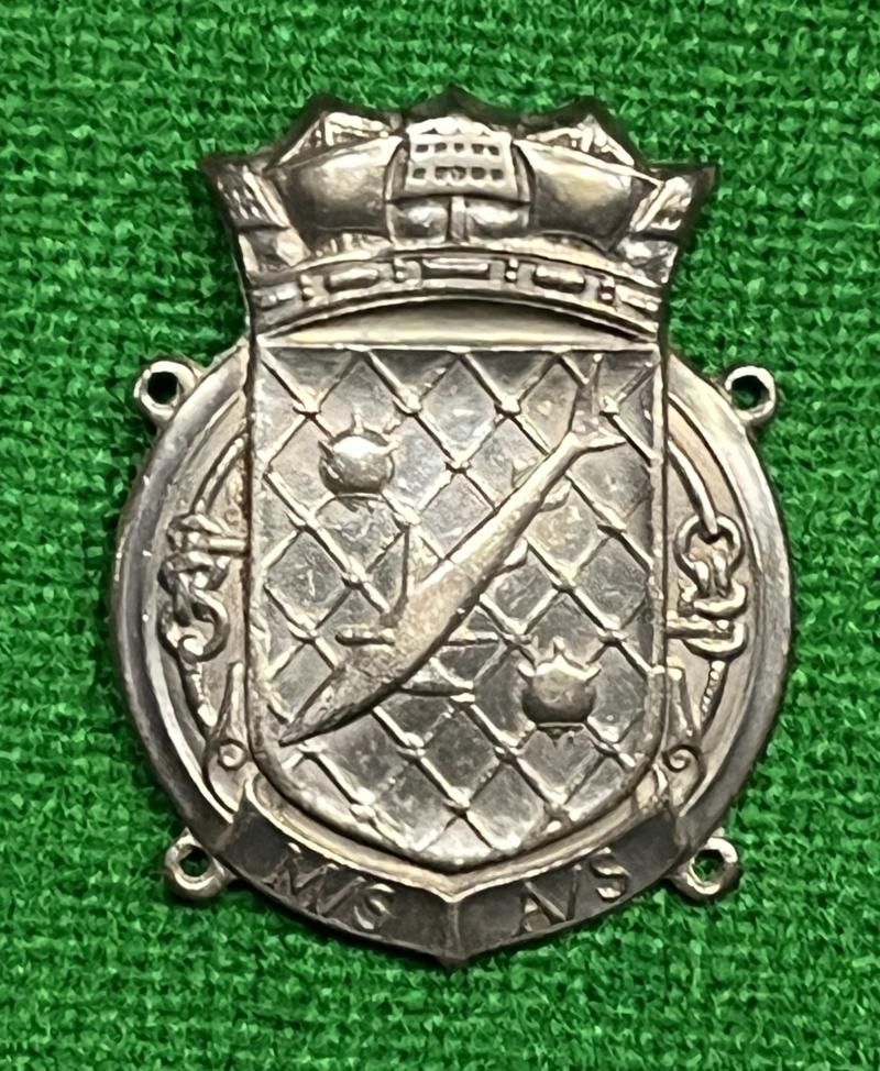 Royal Naval Patrol Service Mine Sweeping Anti Submarine badge.