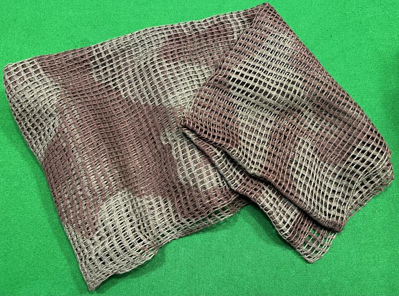 WW2 British Army Camouflage Scrim Net Scarf.