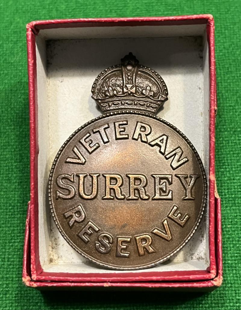 Surrey Veteran Reserve lapel badge.