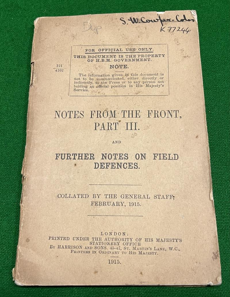 1915 Notes from the Front Pt.III