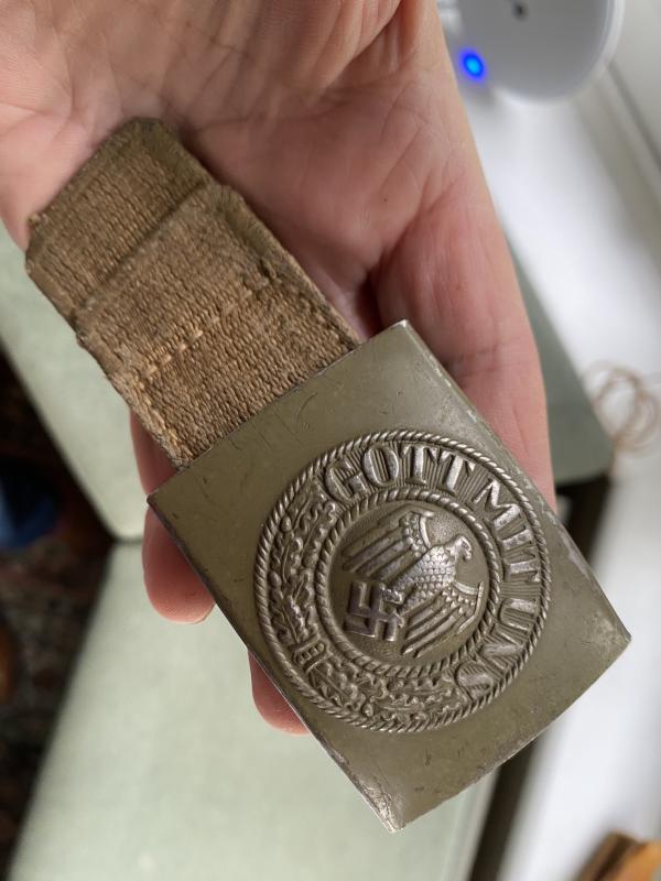 RARE WHERMACHT AFRIKA KORPS/TROPICAL BUCKLE.