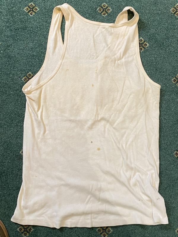 THIRD REICH WEHRMACHT COTTON SPORTS VEST COMPLETE.