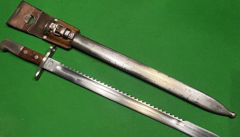 Swiss M-1914 Pioneer Sawback Bayonet