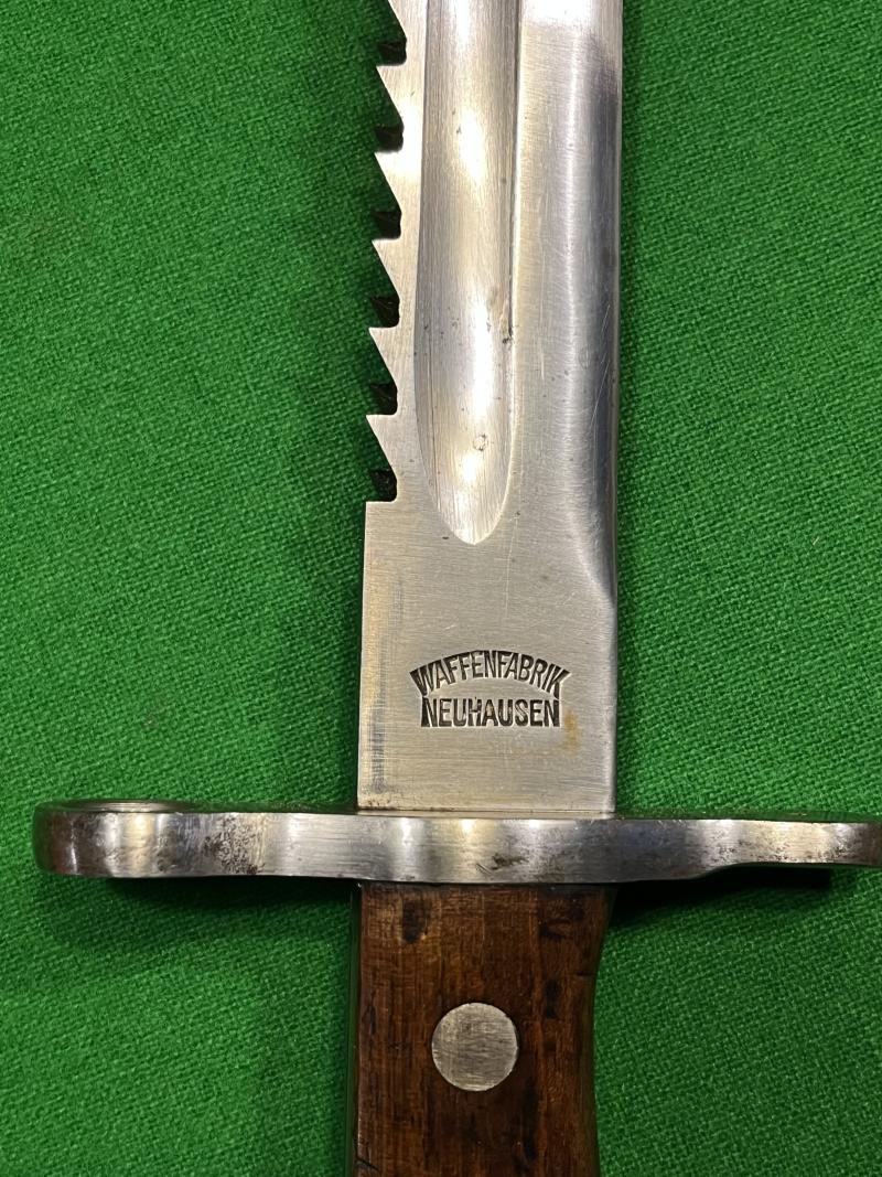 Swiss M-1914 Pioneer Sawback Bayonet