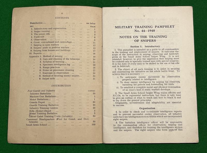 Notes on the Training of Snipers.