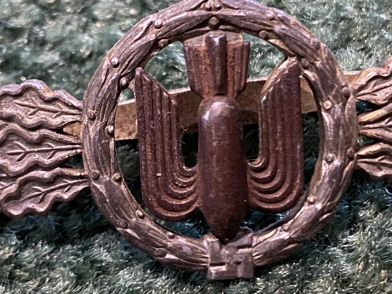 ORIGINAL LUFTWAFFE FLIGHT BOMBER BAR In SILVER.