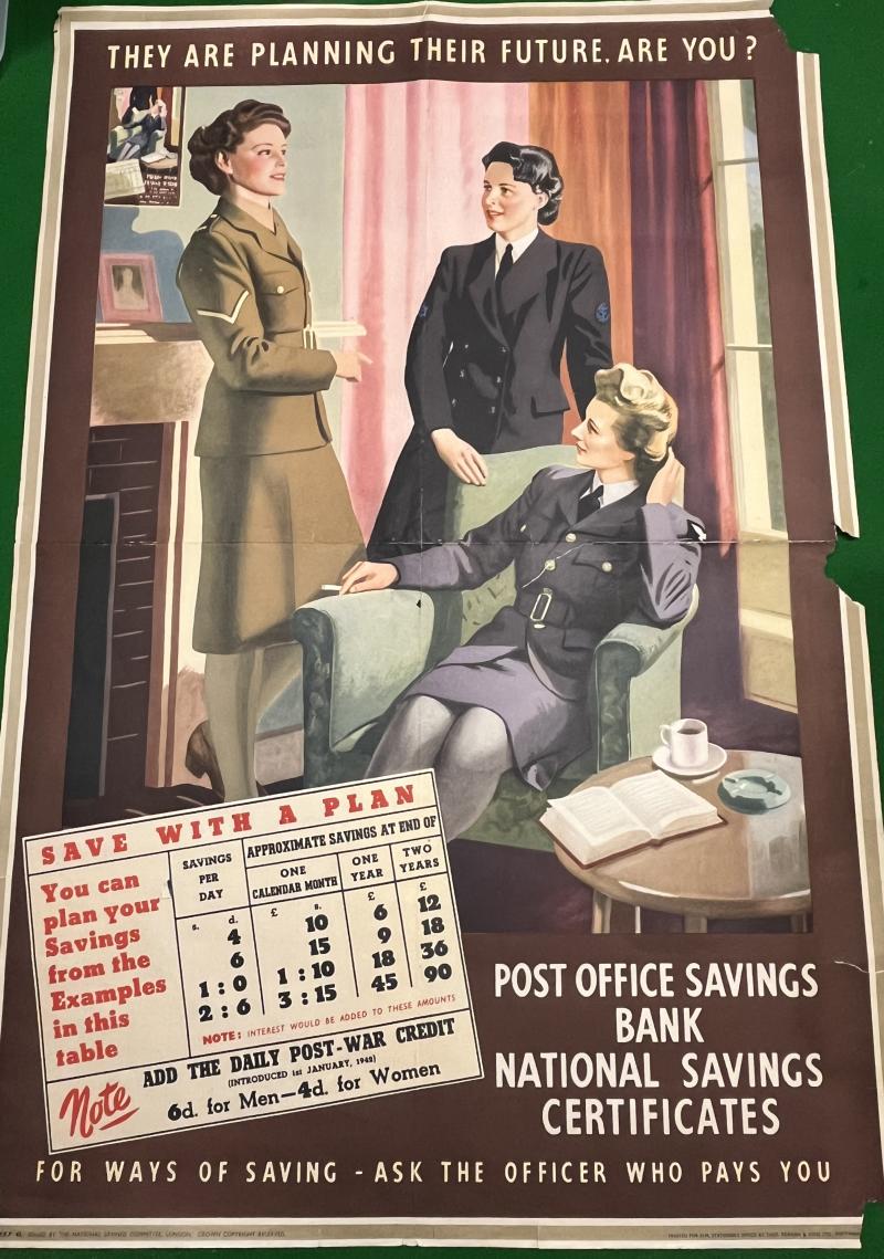 Wartime Women's Services Savings poster.