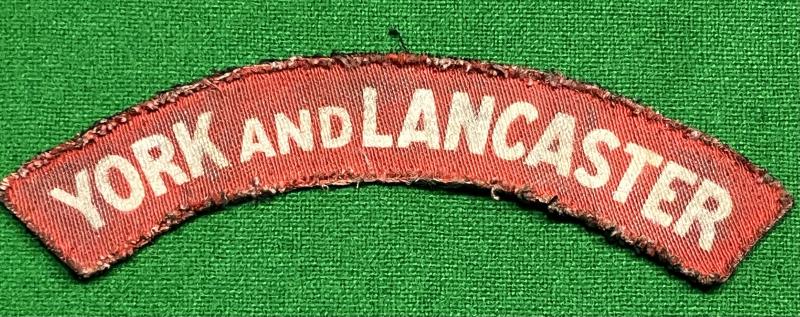 York & Lancaster Regiment printed shoulder title.