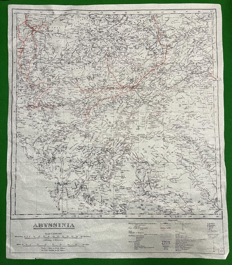 RAF tissue paper escape map - Abyssinia