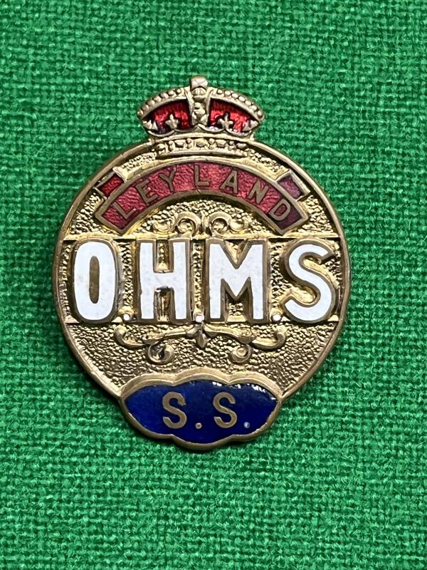 WW1 Leyland Motors Ltd O.H.M.S war service badge