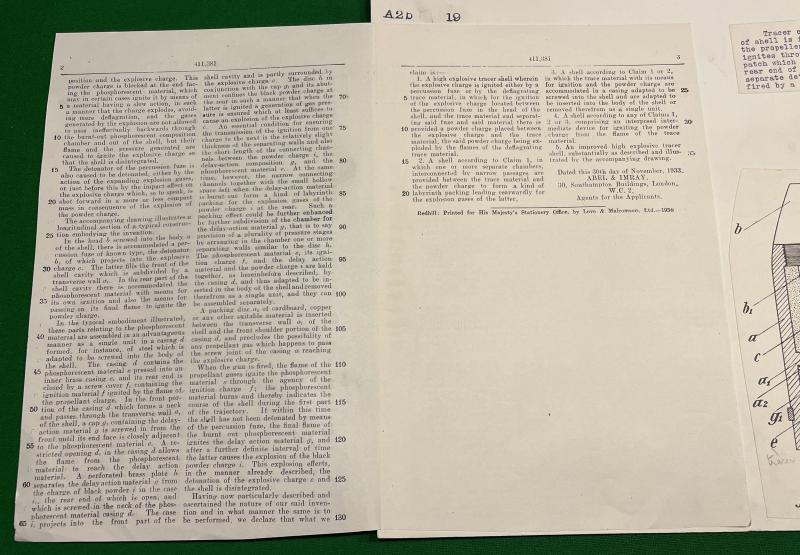 Patent Record - HE T 20mm - 40mm Projectiles.