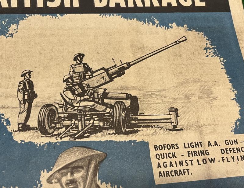 Guns Behind the British Barrage - War Savings Poster.