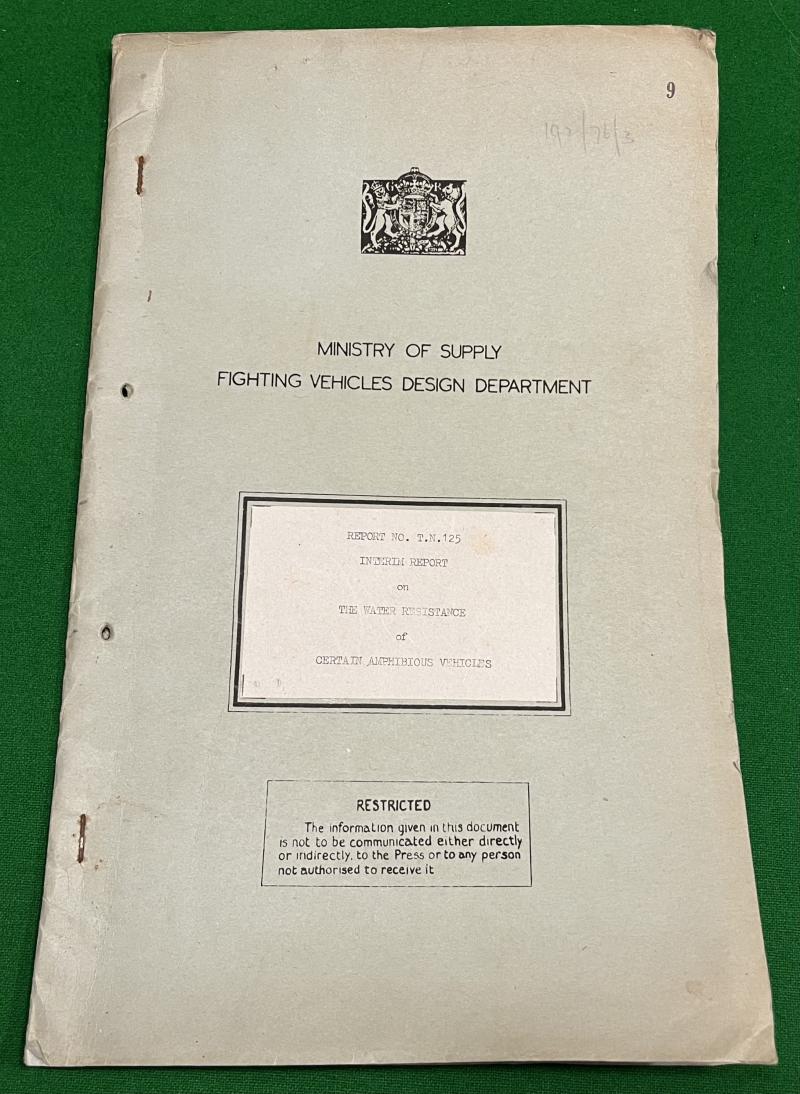 Ministry of Supply report - Amphibious Vehicles.