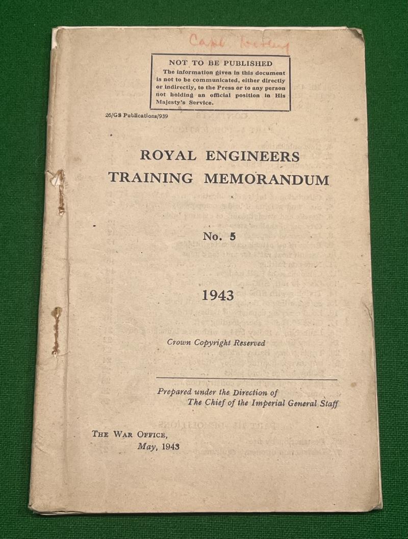 1943 RE Training Memorandum - Booby traps etc.