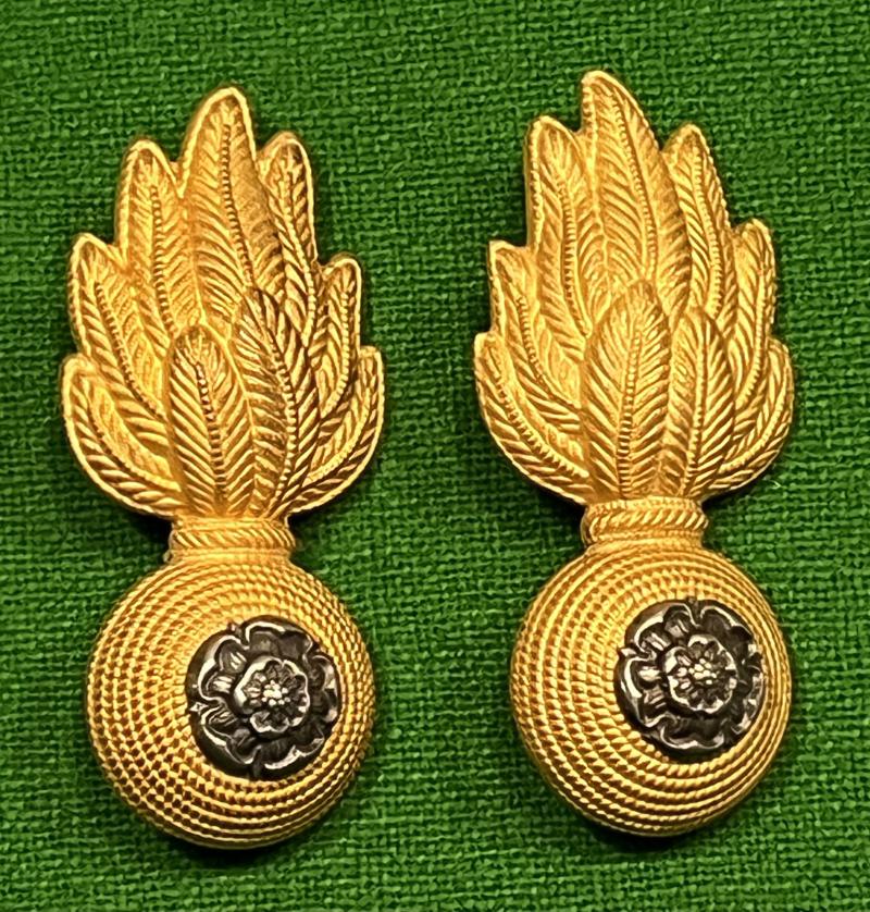 Victorian Royal Fusiliers Frock collar badges.