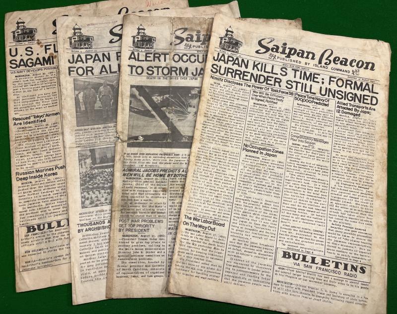 WW2 Copies of the Saipan Beacon.