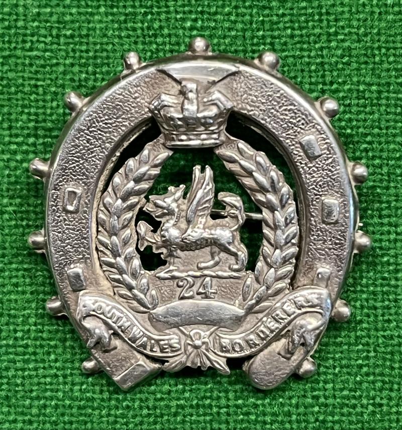 Silver South Wales Borderers sweetheart badge.