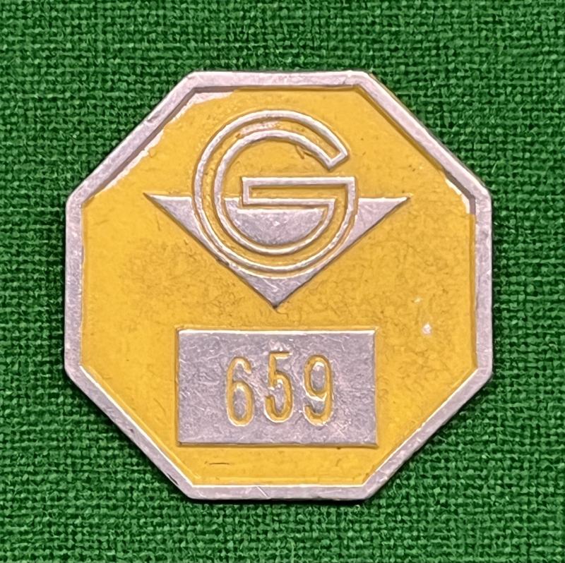 WW2 Gaspary Factory forced labour identification badge.