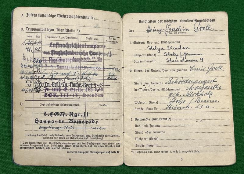 Luftwaffe Soldbuch.